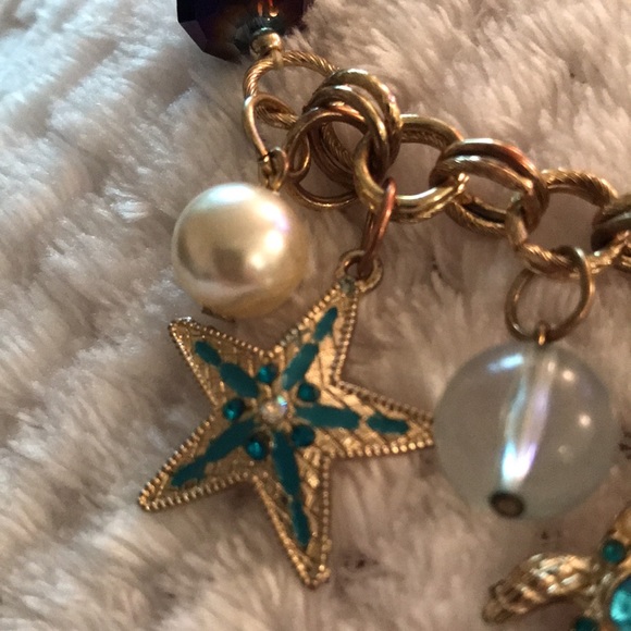 BETSEY JOHNSON SEA TURTLE CHARM BRACELET! - Picture 6 of 7